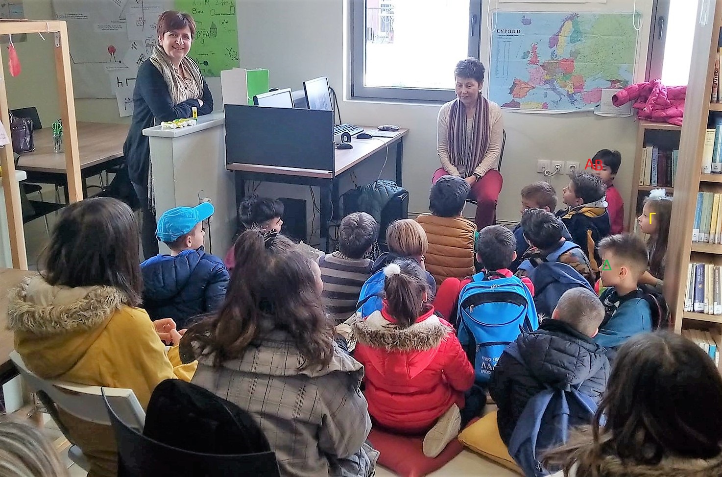 Μαθητές του δημοτικού σχολείου Αρμενίου στη Βιβλιοθήκη Νίκαιας